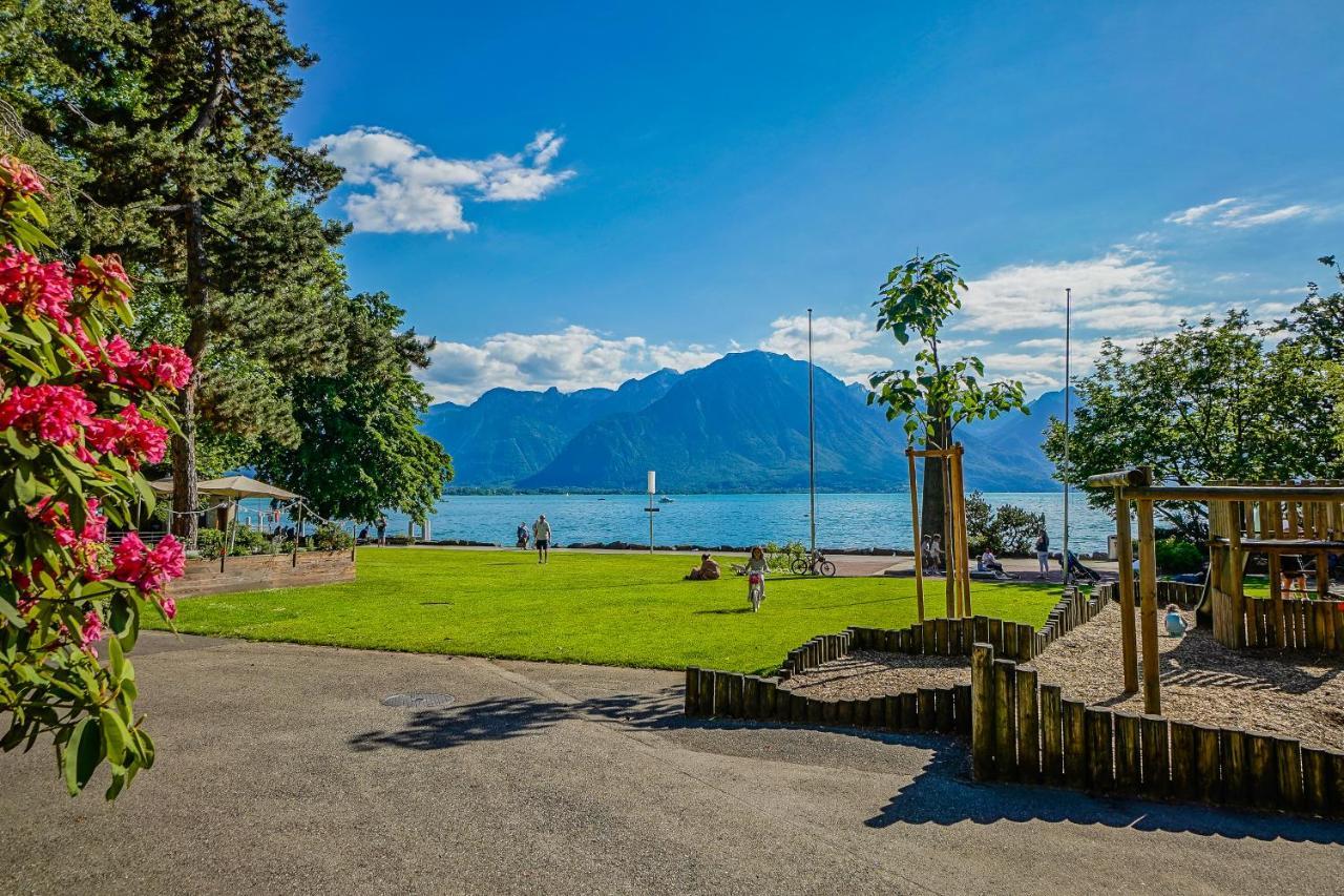 L'Eden Studio With A Balcony - Lake View Монтрё Экстерьер фото